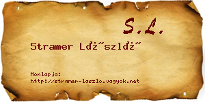 Stramer László névjegykártya