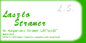 laszlo stramer business card